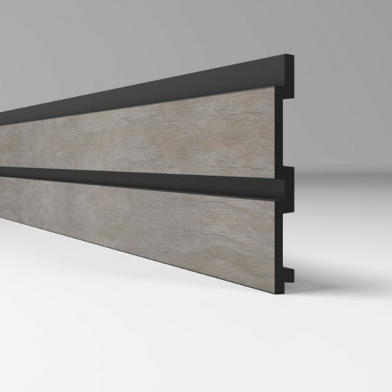 Реечная панель из ПВХ Comfort 3D-Prof XXL 438 Лофт светло серый - 2,95м